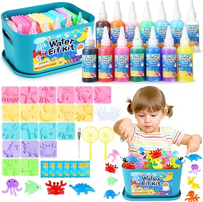 Sanlebi Aqua Fairy Water Gel Kit 46 PCS 20 Molds 14 Gels Educational Toy