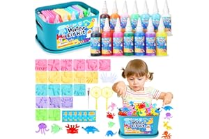 Sanlebi Magic Gel Water Pets 46 PCS Magic Water Elf Toy Kit with 20 Molds & 14 Gels, Craft Kit for Girls Boys Ages 3+ (46)
