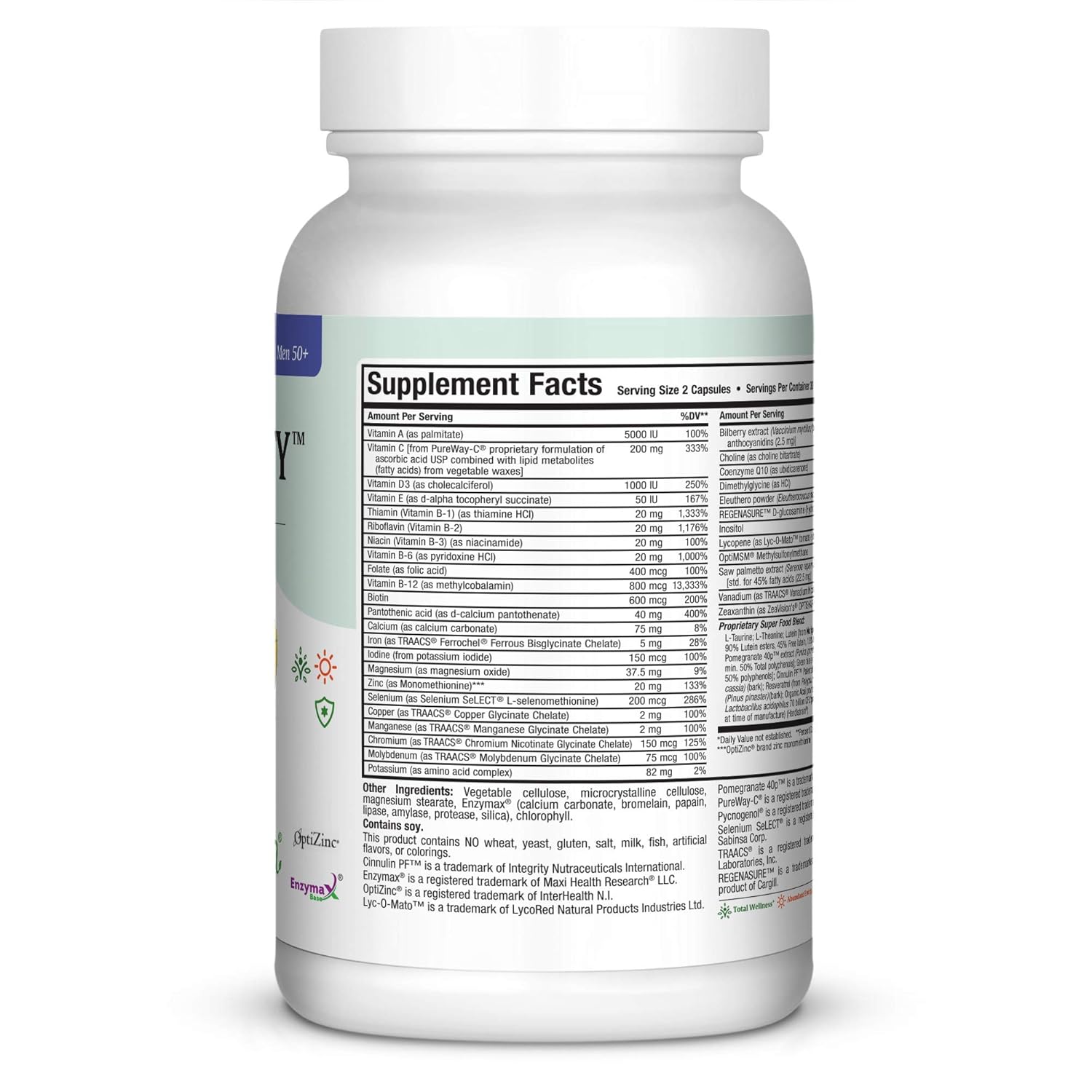 Maxi Health Longevity Multivitamins & Minerals Supplement for Men