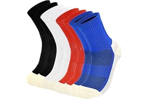ELUTONG Kids Grip Soccer Socks Anti Slip Football Athletic Sports Crew Socks for 4-16 Years Youth Boys Girls (New Upgrade)