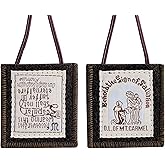 Scapulars Catholic, Brown Scapular Of Our Lady Of Mount Carmel, Escapularios Catolicos Scapular Catholic Necklaces Gift For Women Man,Mexican Catholic Decor Religious Statues Wall Cross Art Decoration