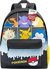 Pokemon Backpack Kids Pikachu Charizard School Bag with Adjustable Straps Black