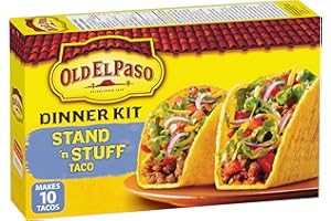 Old El Paso Stand 'n Stuff Taco Dinner Kit, Box Includes 10 Taco Shells, Mild Taco Sauce and Taco Seasoning Mix, Ready in 20 