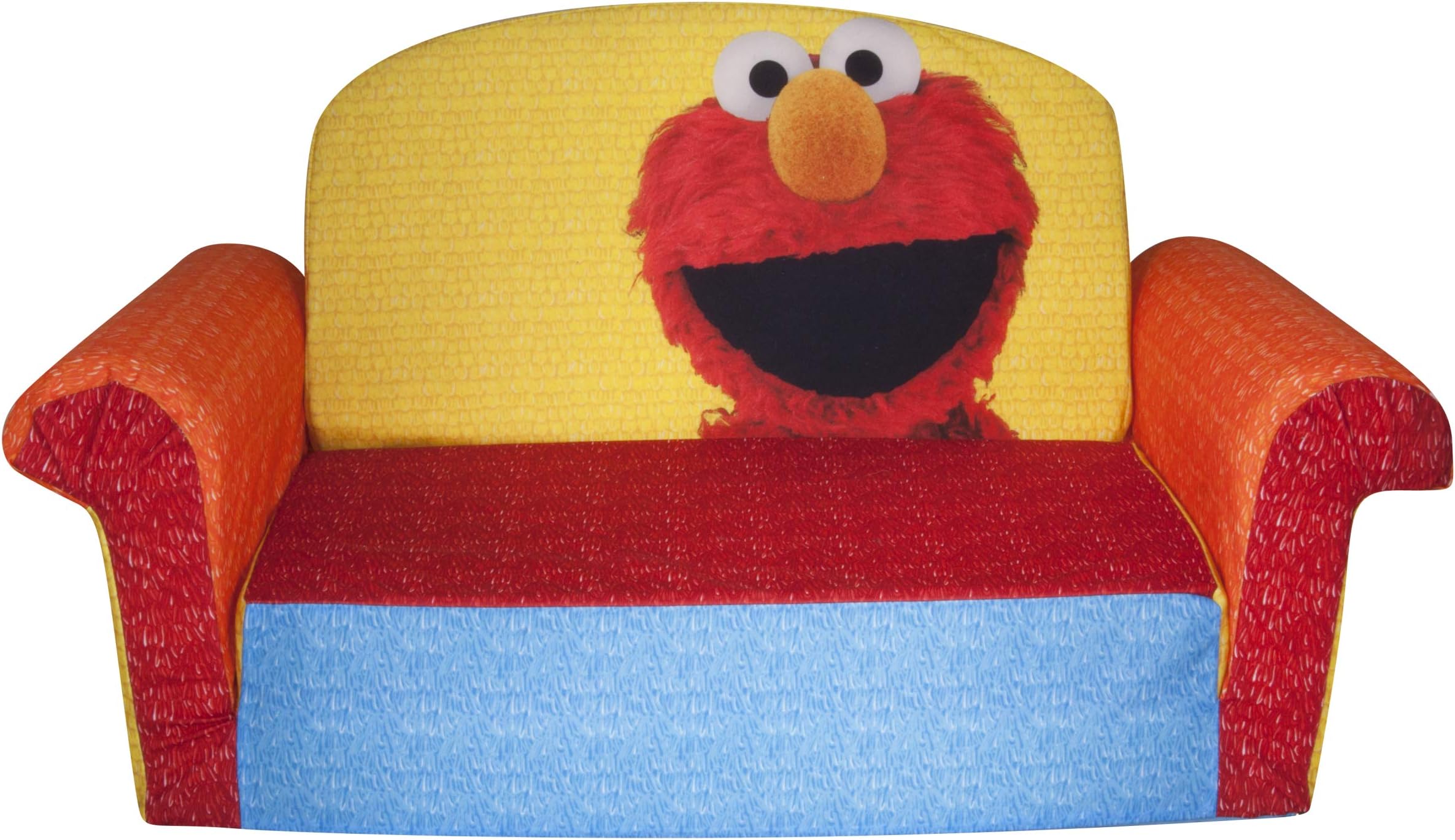 Marshmallow Furniture, Children's 2 in 1 Flip Open Foam Sofa, Sesame Street's Elmo/Sesame, by Spin Master