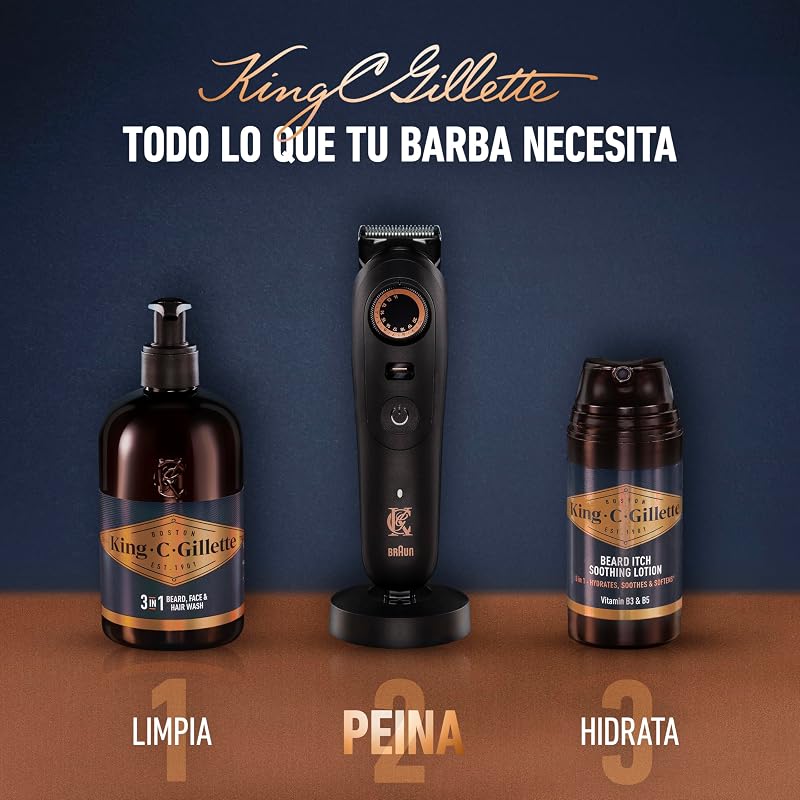 Aparador de barba masculino PRO MAX, aparador de cabelo 4 em 1 com 40 comprimentos, 6 acessórios, carregador e caixa, máquina sem fios com lâmina afiada ao longo da vida