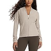 ODODOS Women's Performance Full Zip Track Jacket, Ultra Soft odSTRATUM Tech, UPF 50+ Stand Collar Athletic Top with Pockets