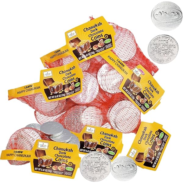 Amazon.com: Glicks Dark Chocolate Silver Coins (24 Bags = 72 Total
