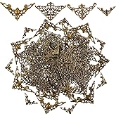 100 PCS Metal Book Corner Protector, Hollow Triangle Wrap Connector Decorative Edge Guards for Photo Scrapbook Album Corner Decor Cover Decoration, Desktop Jewelry Box Corners Protectors for Jewelry