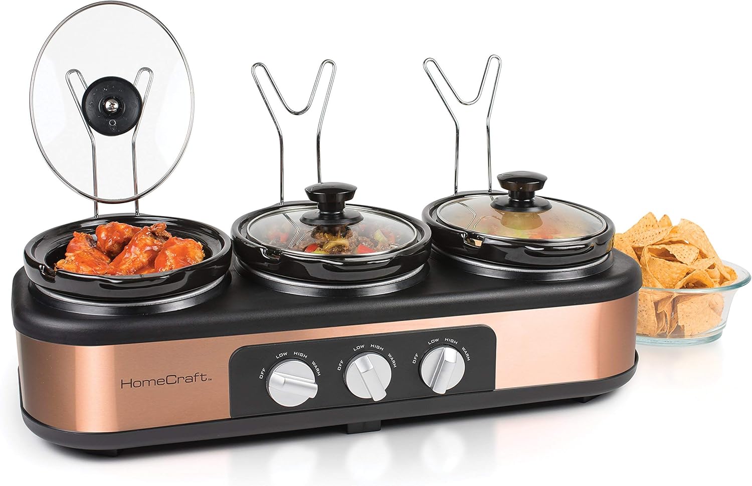 Which Is The Best Nostalgia Electrics 25Qt Triple Slow Cooker Buffet