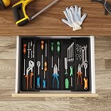 Lifewit Utensil Drawer Organiser Extendable Cutlery Tray Black Medium view 8