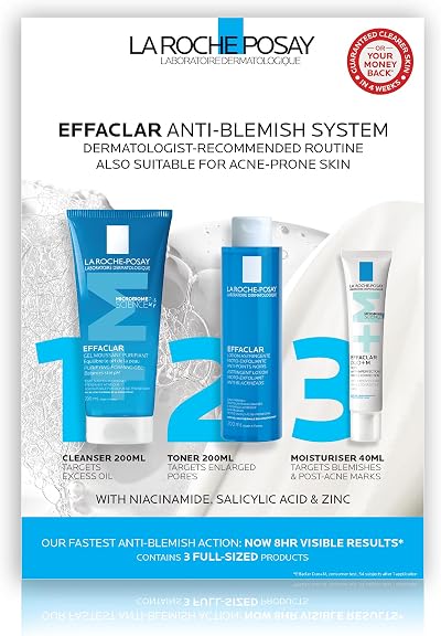 La Roche-Posay Effaclar 3-Step Anti-Blemish System Kit Cleanser Toner