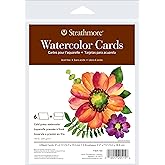 Strathmore 400 Series Watercolor Cards, Cold Press, 5x6.875 inches, 6 Pack, Envelopes Included - Custom Greeting Cards for Weddings, Events, Birthdays