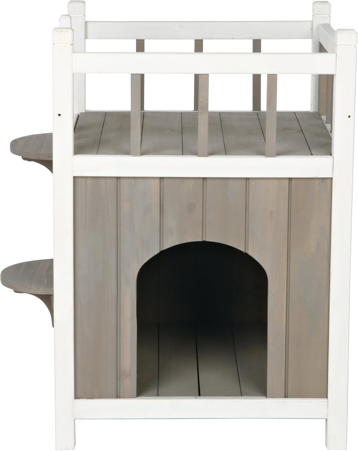 Trixie Pet Products Wooden Pet Home with Balcony, Gray/White : Pet Supplies