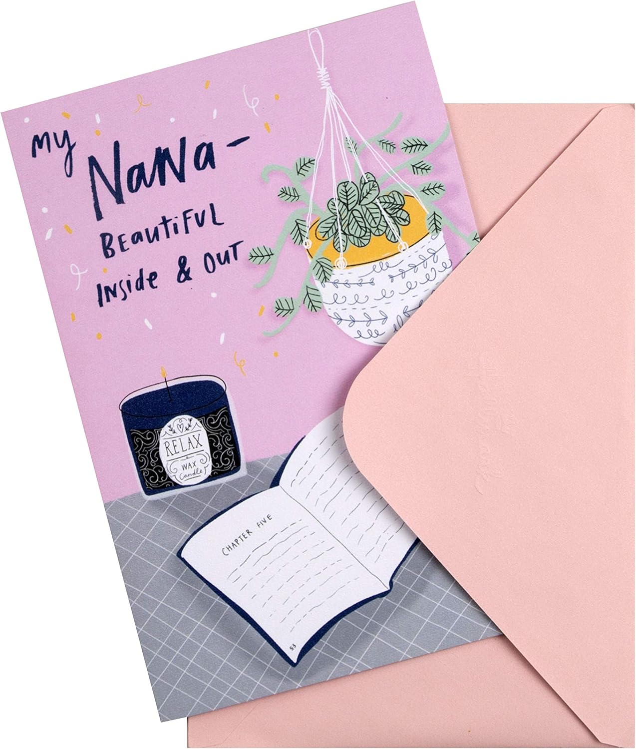 Hallmark Mother's Day Card for Nana - Contemporary Hanging Basket Design, 20.2cm x 13.8cm - Image 3