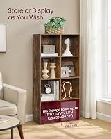 VASAGLE 8-Cube Bookcase Rustic Brown LBC024T01 30 x 65 x 129.5 cm view 3