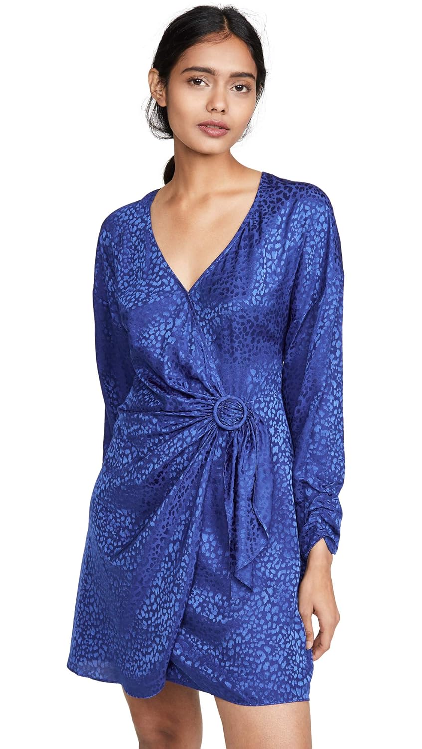 Buy Parker Women's Linda Long Sleeve Wrap Front Party Dress at Amazon.in