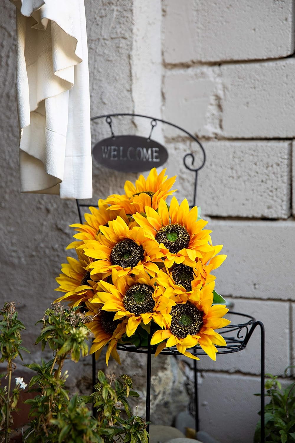 Amazon Com Sn Decor Artificial Flowers Artificial Sunflower Bouquets 5 Heads Fake Flowers For Baby Shower Home Decoration Wedding Decor Bride Holding Flowers Garden Craft Art Decor 1 Pack Kitchen Dining