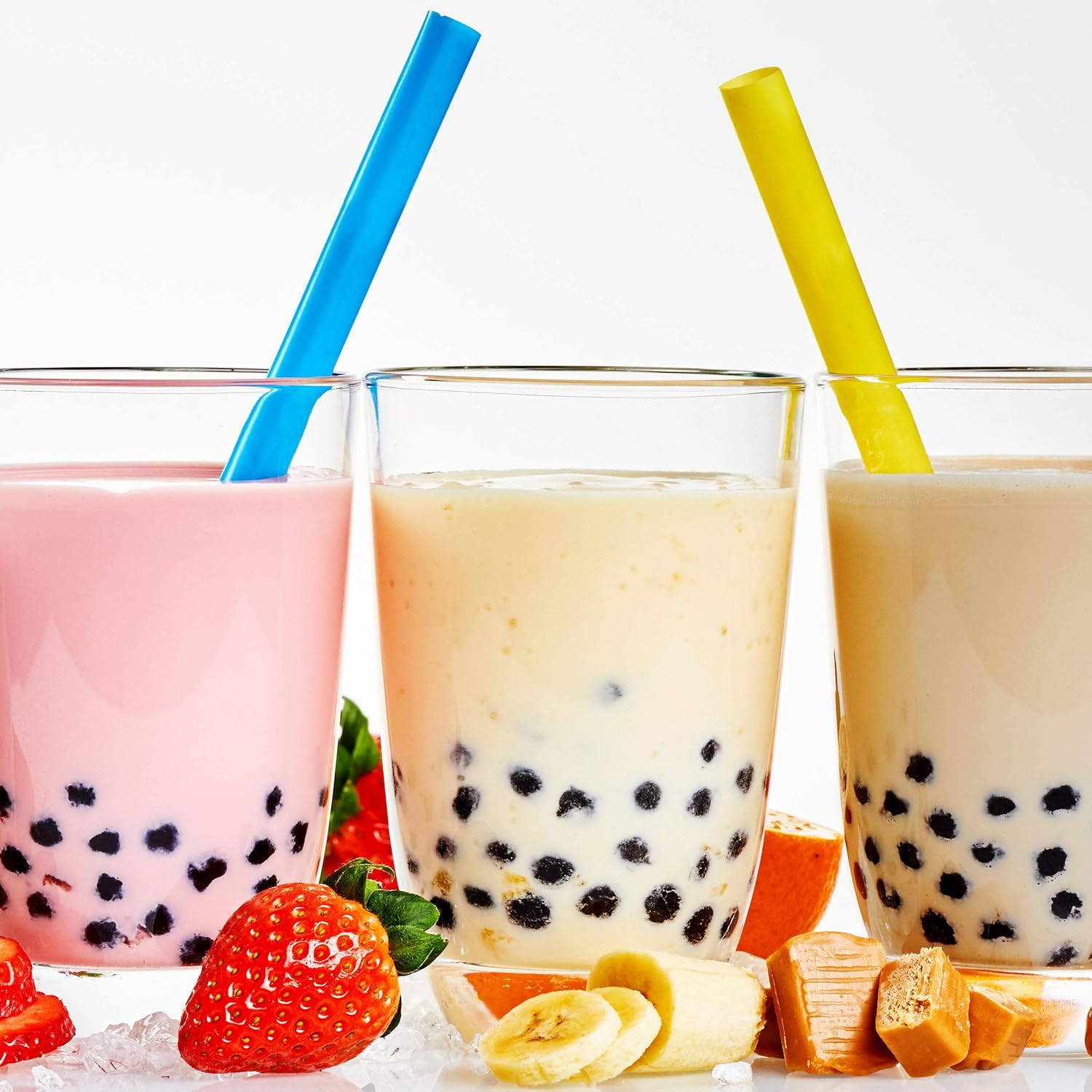 Jumbo Milkshake Straws Individually Wrapped 100 Pack Extra Wide