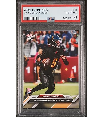 2024 Topps Now Jayden Daniels #3 Rookie Card PSA 10 Gem Mint - Graded Football Card Jayden Daniels Topps Now Rookie Card 2024 Topps Now Jayden Daniels #3 Rookie Card PSA 10 Gem Mint - Graded Football Card Jayden Daniels Topps Now Rookie Card