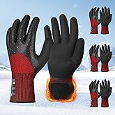 Schwer 3 Pairs Winter Work Gloves with 3/4 Double-Dipped Coating, Thermal Insulated Gloves with Grip & Abrasion Resistance, ANSI A2 Cut Resistant Warm Glove for Cold Weather, 2XL, CR3313