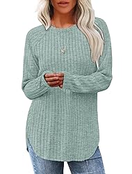 Saloogoe Long Sleeve Shirts for Women Trendy Dressy