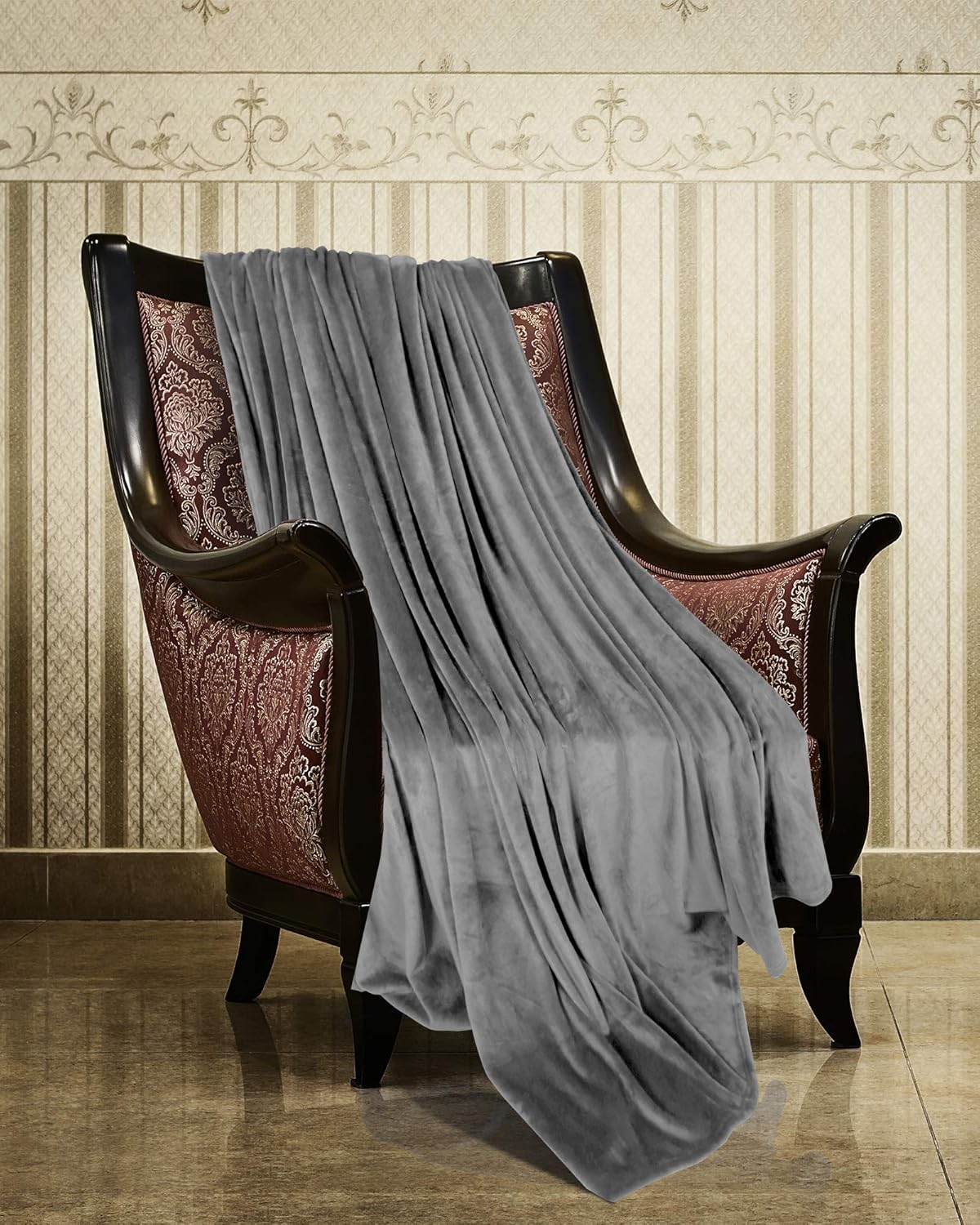Utopia Bedding Fleece Blanket Throw Size Grey 300GSM Luxury Bed Blanket Fuzzy Soft Blanket Microfiber: Home & Kitchen
