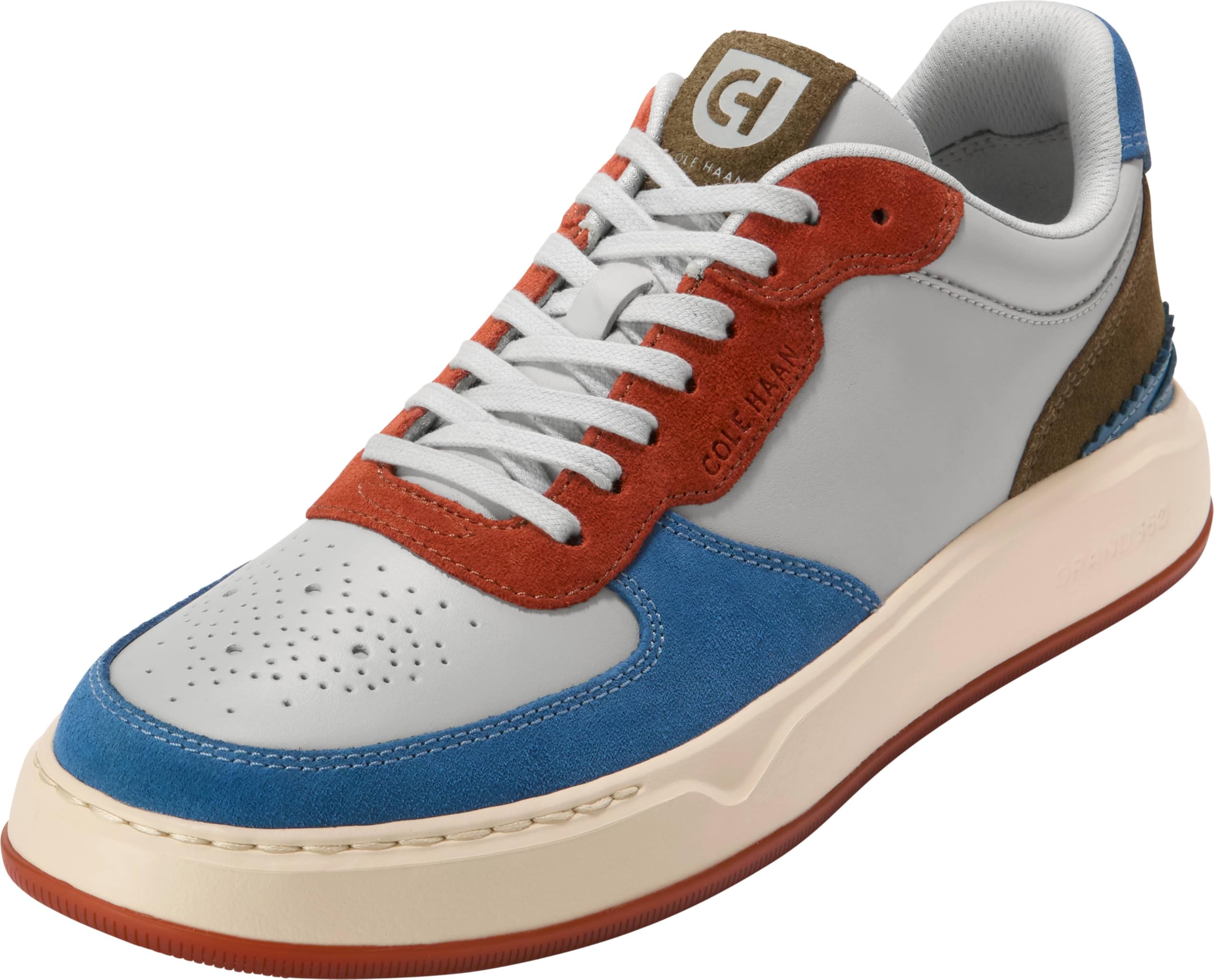 Cole Haan Men’s Grandpro Crossover Sneakers, Microchip/Dark Blue/Ivory, 11.5-W US