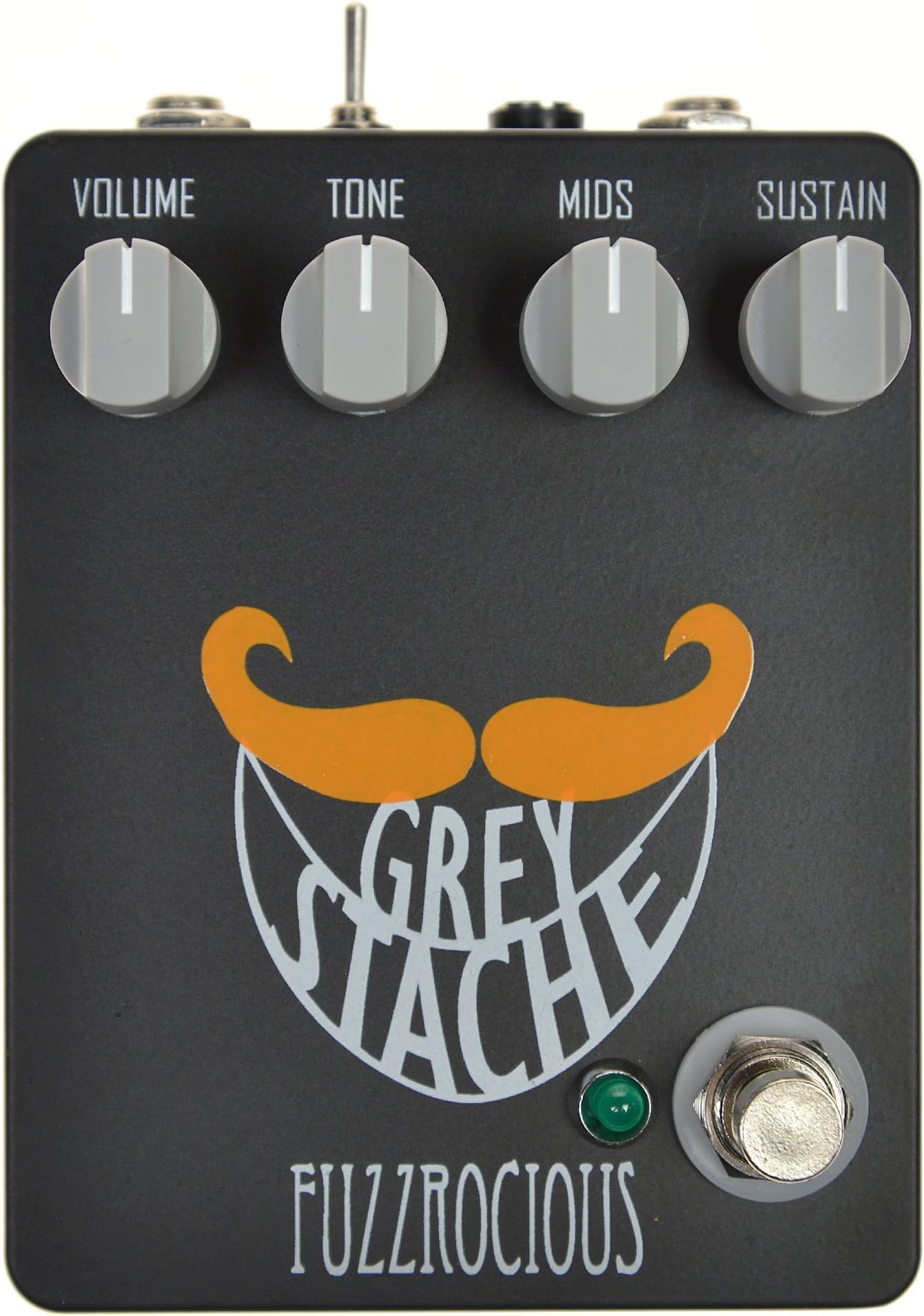 Fuzzrocious Grey Stache Muff Fuzz w/Diode Mod CME Exclusive Black/Orange