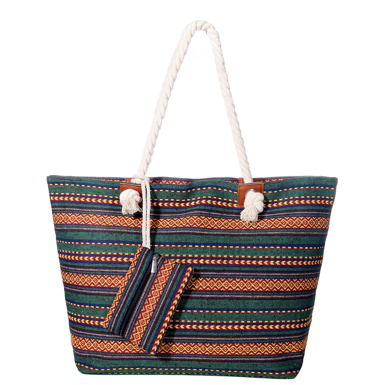 MASADA Large beach bag water resistant with zip Ethno Look