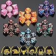 DND Dice Set, QMay 42 Pcs Polyhedral Dice for Dungeon and Dragons DND RPG MTG Table Games. D&D dice Set of D4 D6 D8 D10 D% D1