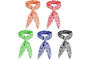 5 Pack Cooling Scarf Neck Wrap, Ice Crystals Cooling Towel Instant Cooling and Long Lasting Relief Cool Towel, Soft Breathabl