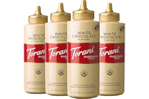 Torani White Chocolate Sauce, 16.5 Ounce (Pack of 6)