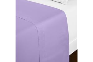 Mellanni California King Size Flat Sheet - Iconic Collection Bedding - Hotel Luxury, Extra Soft, Cooling - Wrinkle, Fade, Stain Resistant - 1 Flat Sheet Only (Cal King, Violet)