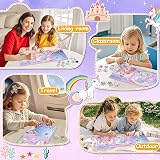 Dikence 3 in 1 Magnetic Puzzle Book for Girls 3-7 Unicorn Princess Mermaid view 5