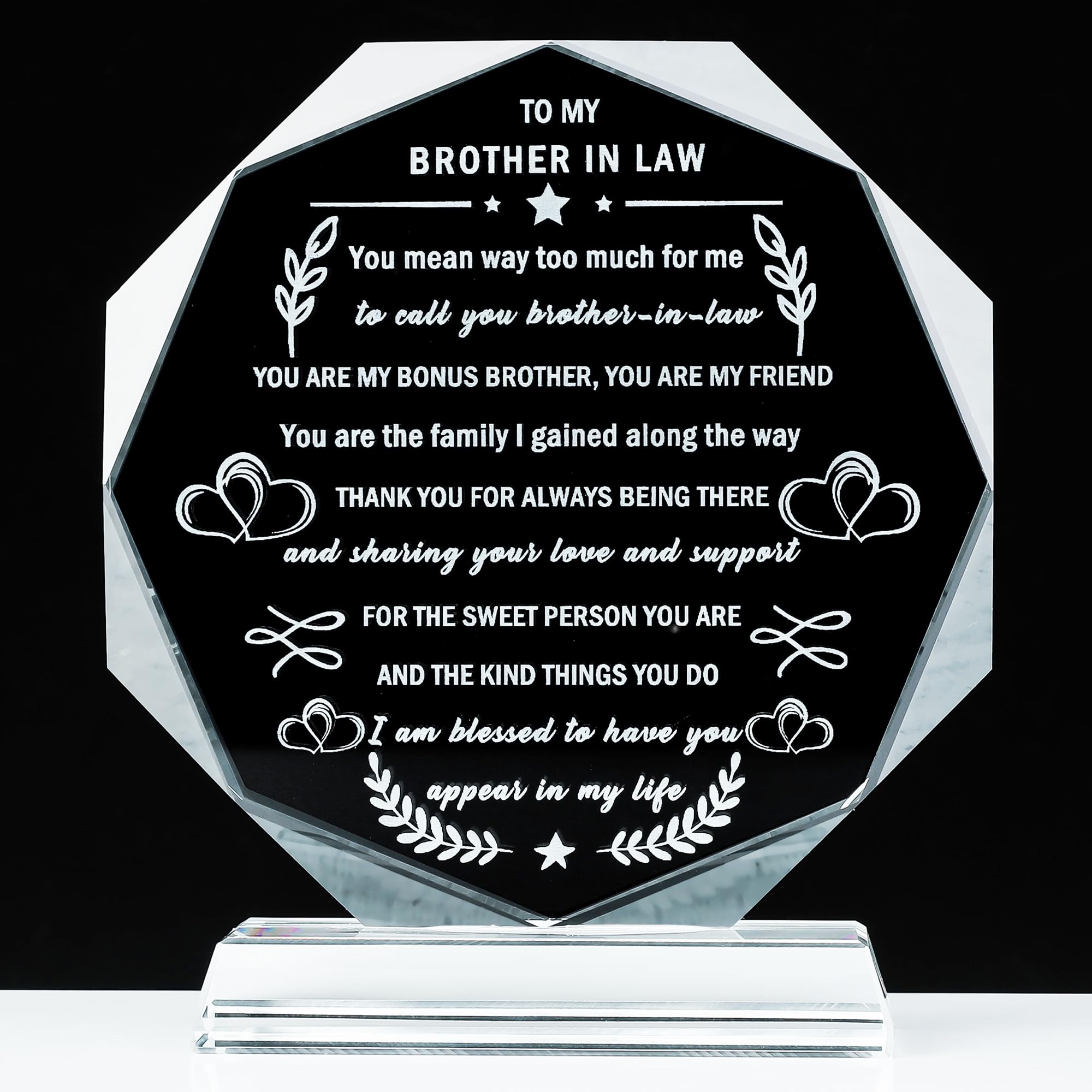 Photo 1 of YWHL Brother in Law Gift, Unique Crystal Keepsake Gifts Ideas for Brother-in-Law Adult Best Brother in Law Birthday Gifts Ideas Bonus Brothers, Brother in Law Gifts from Sister in Law on Wedding