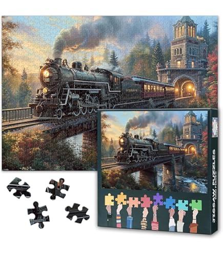 Amazon.com: Steam Locomotive Train Jigsaw Puzzles1000 Piece