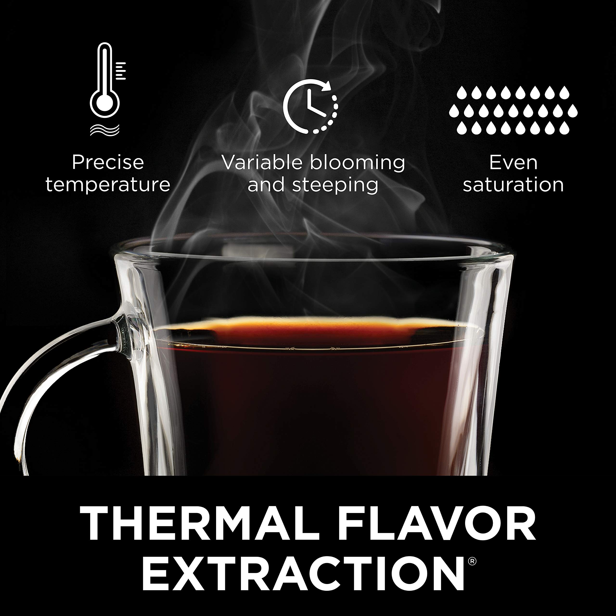 Ninja Hot and Cold Brewed System, Auto-iQ Tea and Coffee Maker with 6 Brew Sizes, 50 fluid ounces, 5 Brew Styles, Frother, Coffee & Tea Baskets with Glass Carafe (CP301),Black