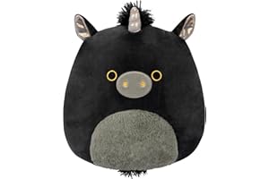 Squishmallows Original 12-Inch Nicolita Black and Gold Unicorn - Medium-Sized Ultrasoft Official Jazwares Plush