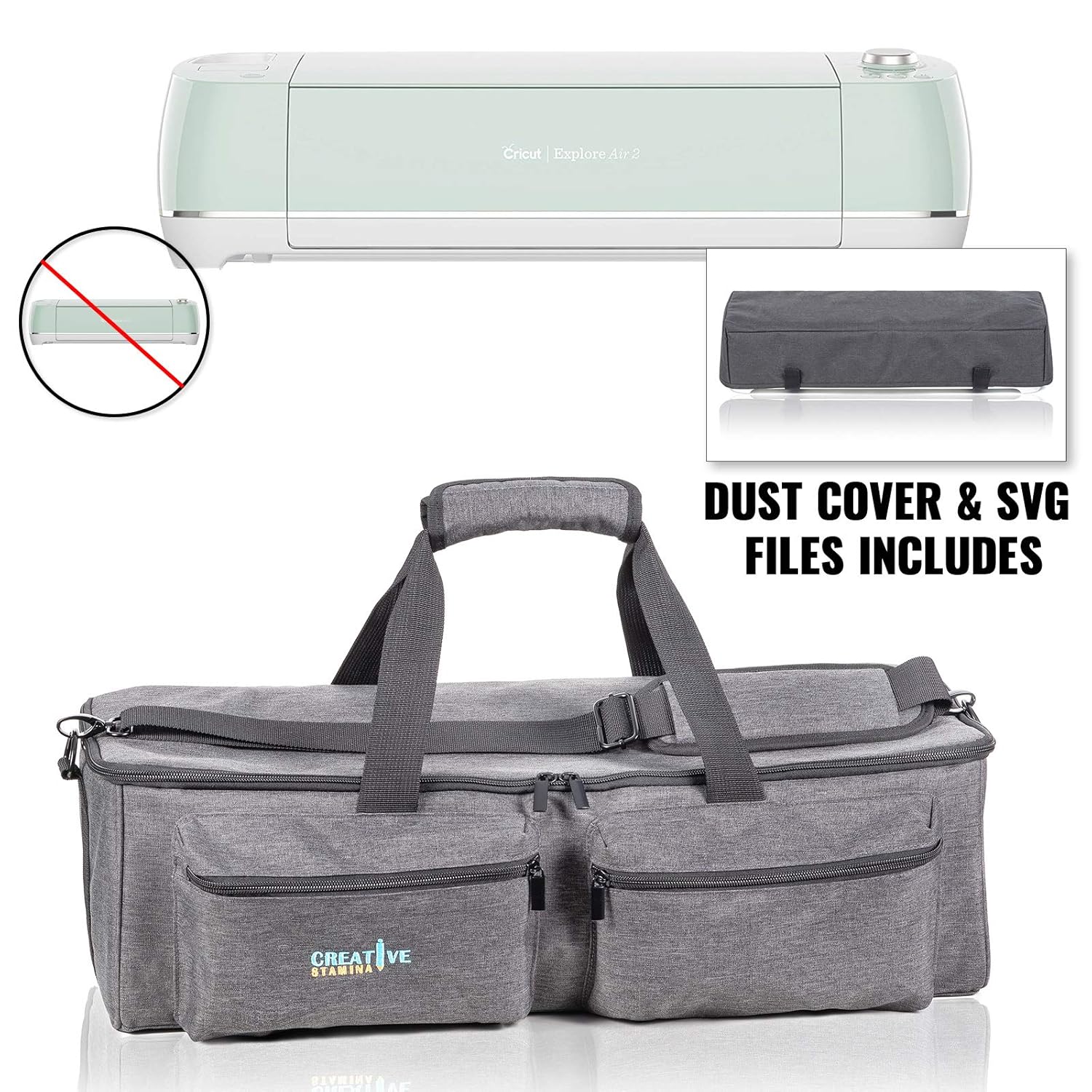Download Cricut Carrying Case By Creative Stamina Free Downloadable Svg Cut Files Die Cutting Machine Tote Bag With Dust Cover Multiple Pockets Compatible With Cricut Explore Air 2 Cricut Maker SVG, PNG, EPS, DXF File
