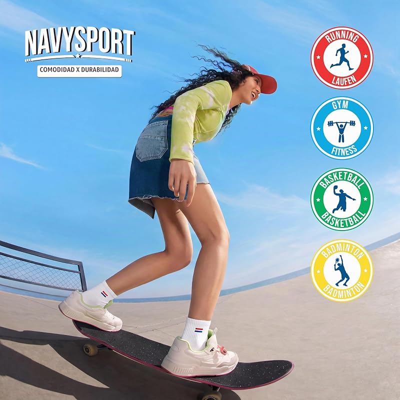 6 Pares de Meias Desportivas Masculinas Meias Curtas de Algodão Quarto (Brancas, EU 35-38) — foto 8 de 8