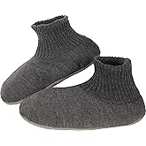 BenSorts Men Fuzzy Slipper Socks with Grippers Non Slip Indoor House Socks Christmas Gifts