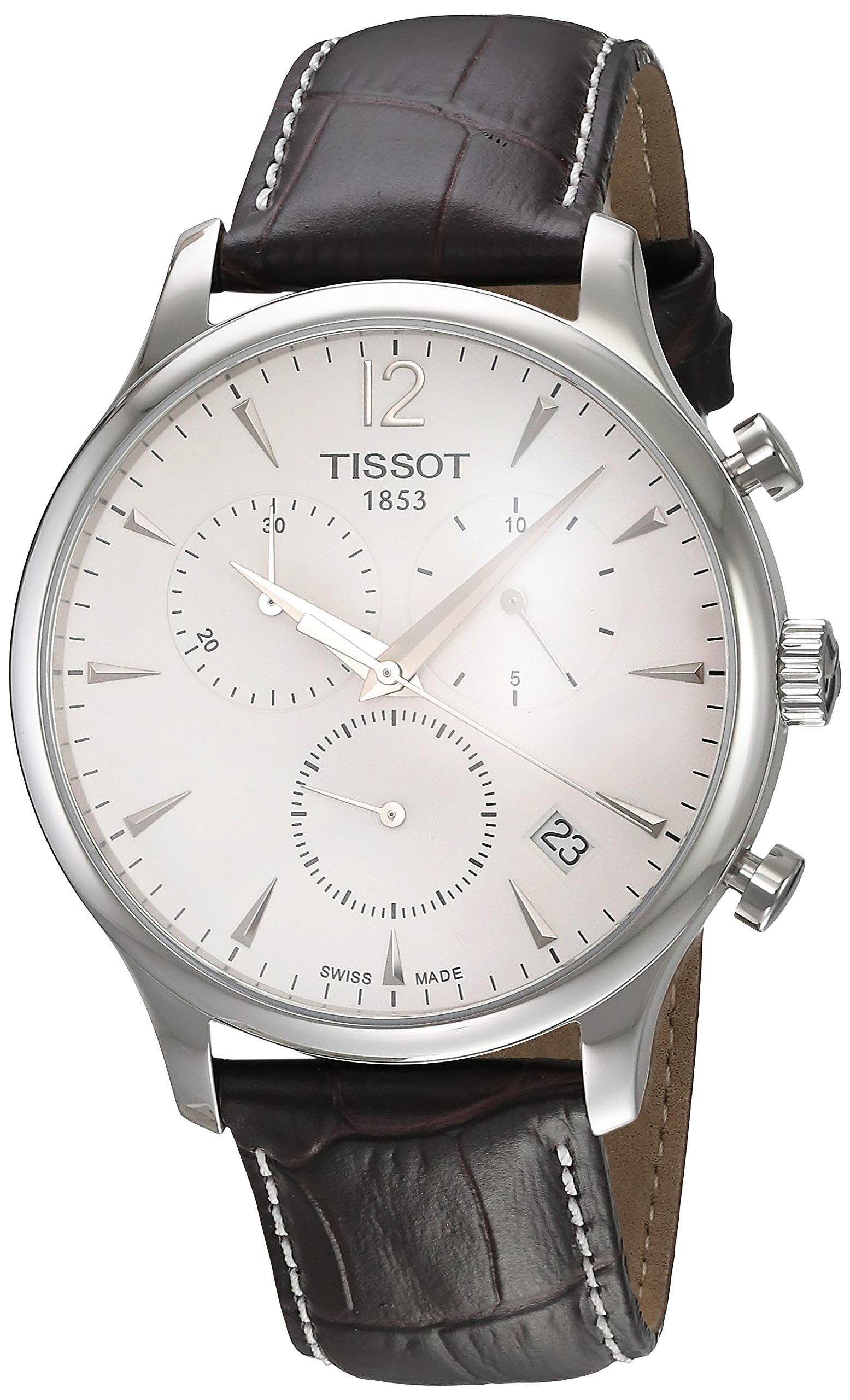 mens Tissot Tradition stainlesssteel Dress Watch Brown T0636171603700