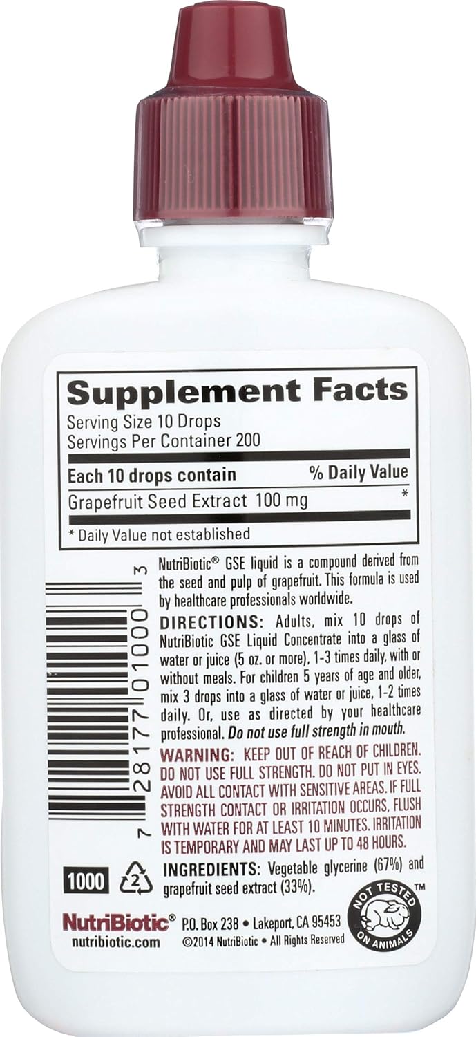 Nutribiotic Gse Liquid Concentrate, 2 Fl Oz (Pack of 1): Health & Personal Care