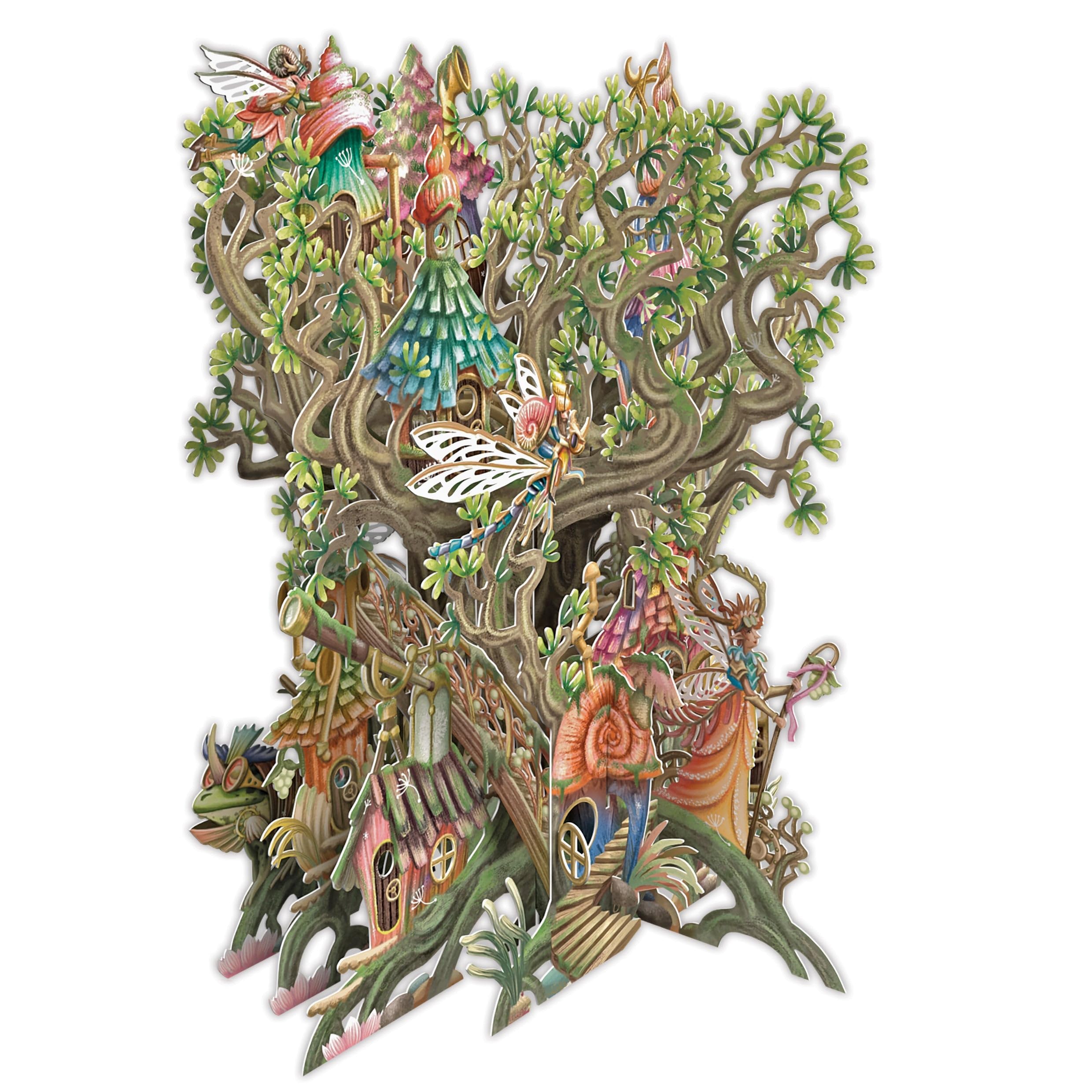 Fairy House - 3D Pop Up Greeting Card with Large Message Tag - 3D039