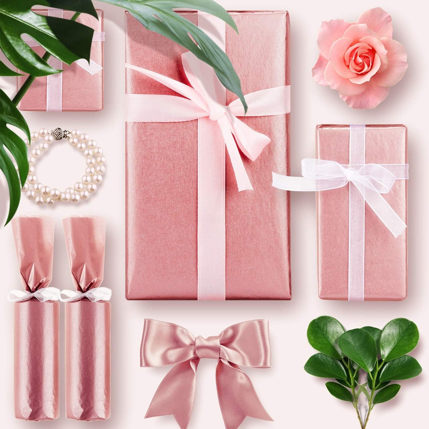 Whaline Rose Gold Tissue Paper Bulk, 100 Sheets Metallic Gift Wrapping Paper for Home, Kitchen, Weddings, Birthday Party, Showers, Arts Crafts, DIY: Arts, Crafts & Sewing