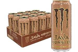 Java Monster Loca Moca, Coffee + Energy Drink, 15 Ounce (Pack of 12)