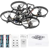 R8 ELRS Whoop Drone-Ultralight 1S 80mm Micro FPV Quadcopter BNF,1:4 Thrust 0802 20000KV Brushless Motors, FOV160&deg;,Matrix G4 5IN1 FC,with 6 Port Battery Charger,2 Batteries for Indoor FPV Freestyle Racing