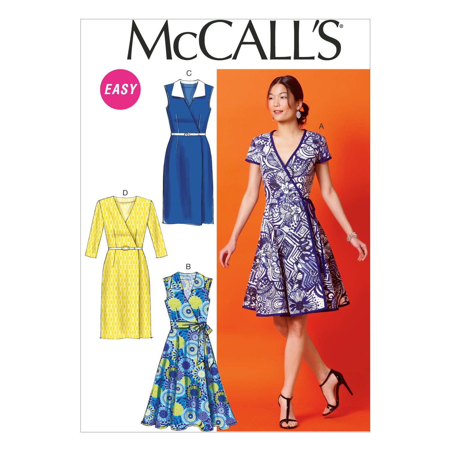 McCall's Patterns Ladies Dress Pattern, Cotton, White, E5 (14-16-18-20-22)