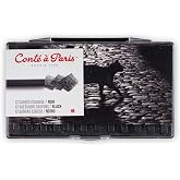 Cont&eacute; &agrave; Paris 12 Count B Sketching Crayons Set, Black | Balanced Hardness And Coverage, Smooth Blending Capability, Versatile Choice For Drawing And Shading