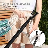 VonHaus Hammock with Stand Freestanding 2 Person Steel Frame Leaf Print view 4